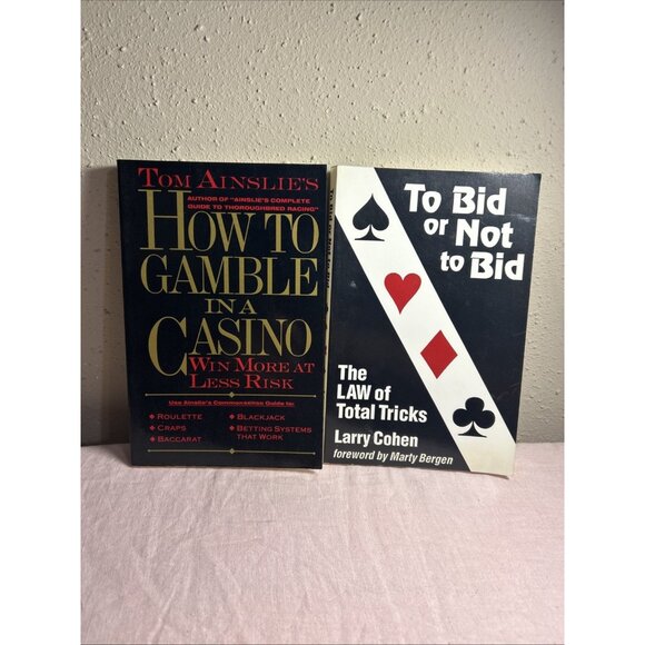 Lot Of 2 Gambling Books How To Gamble In A Casino & To Bid Or Not To Bid - Picture 1 of 11
